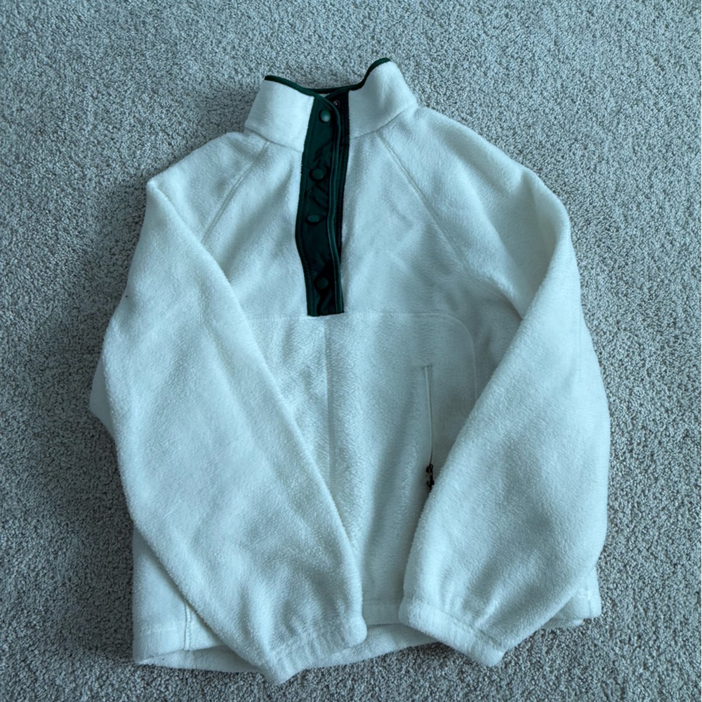 Cozy White Fleece Sweatshirt